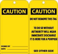 "Caution" Accident Prevention Tag from National Marker